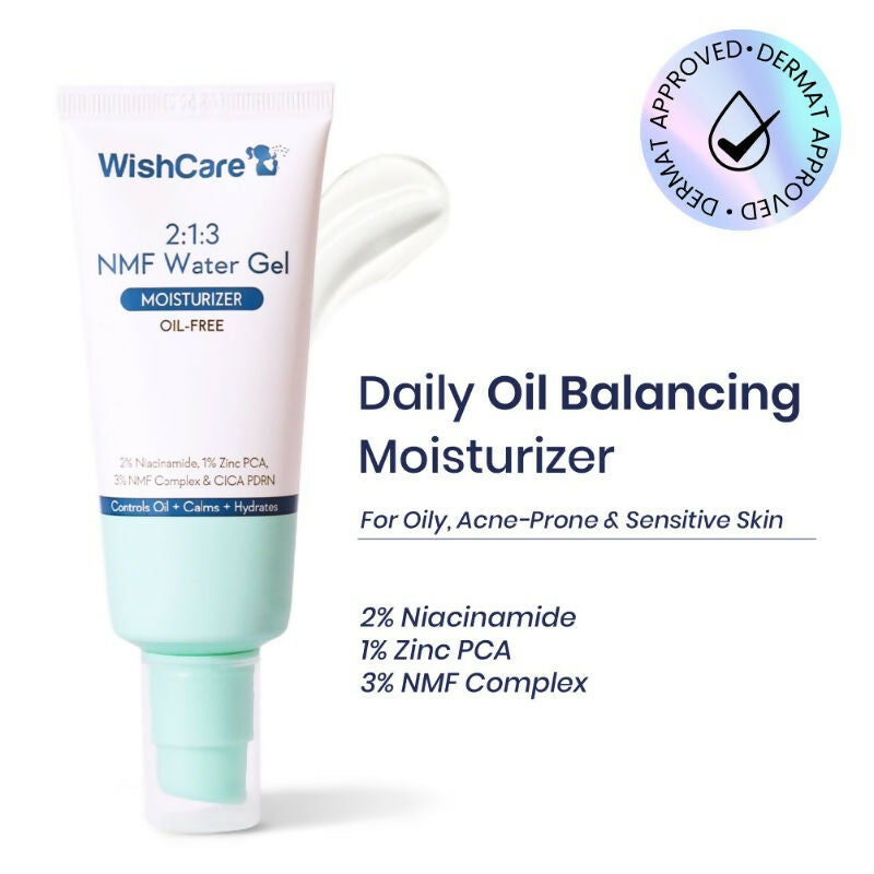 Wishcare 2:1:3 NMF Water Gel Moisturizer for Oily & Sensitive Skin, Oil-Free - Distacart