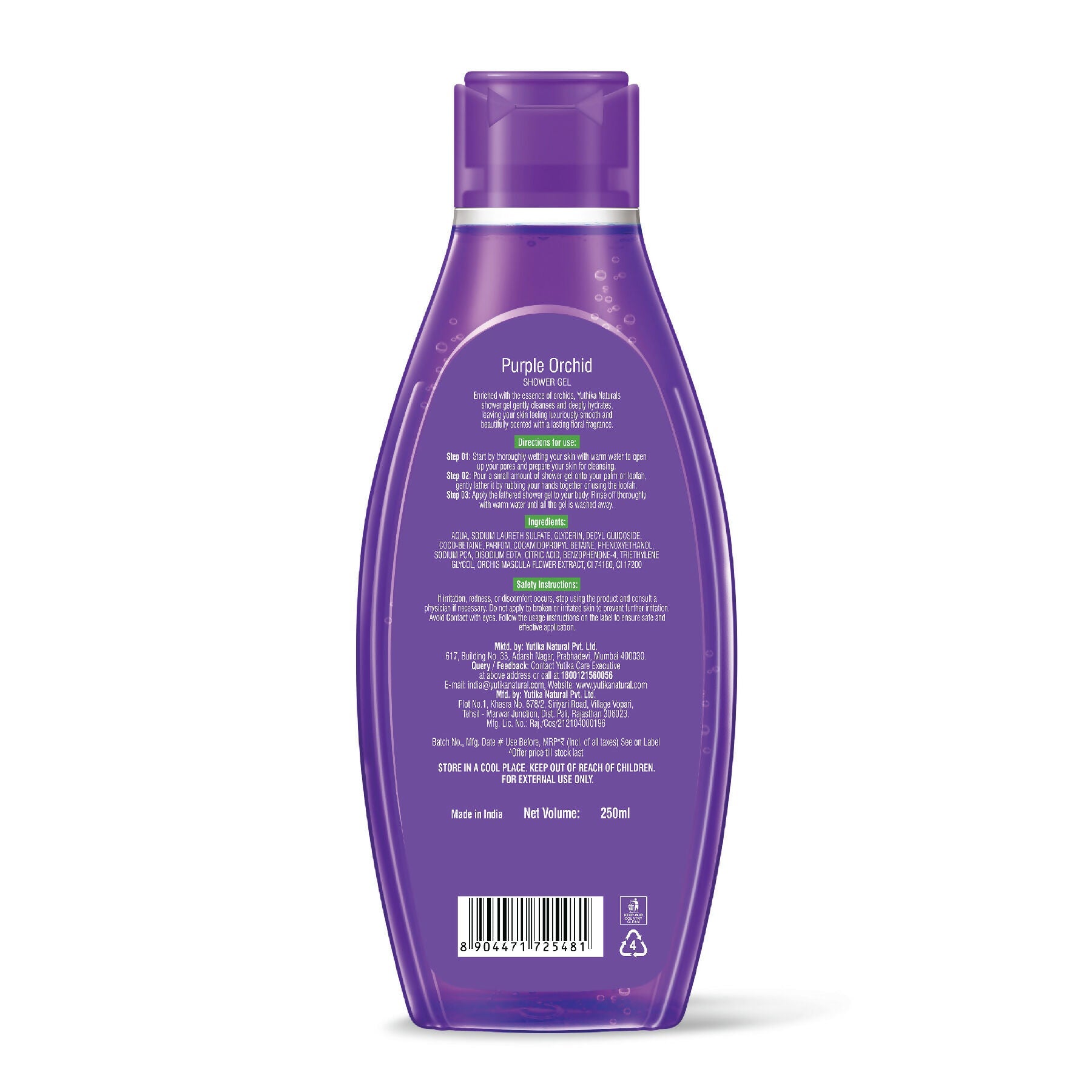Yuthika Purple Orchid Body Wash Shower Gel