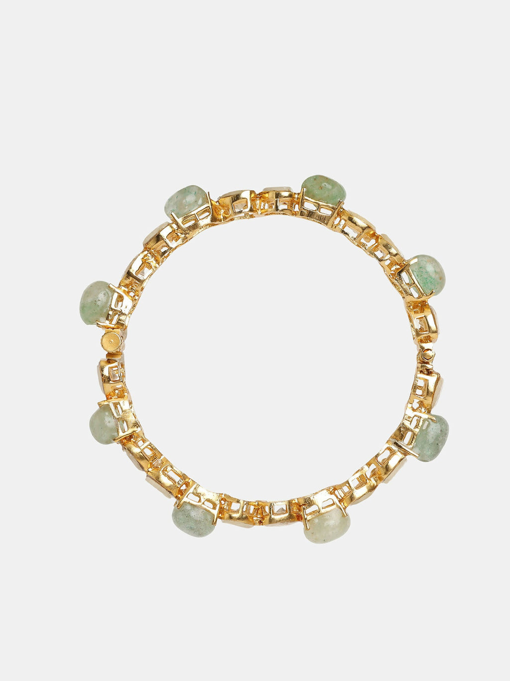Ruby Raang 22k Gold Polished Kundan Bangle - Distacart