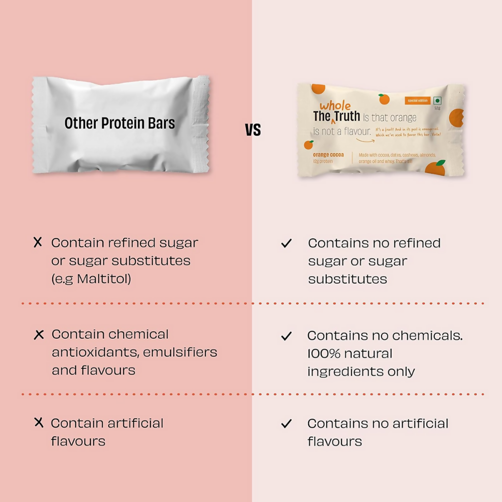 The Whole Truth Protein Bars - Orange Cocoa - Distacart