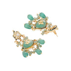 Nuyug 22K Gold Plated Lush Green Maang Tikka & Earrings Set - Distacart