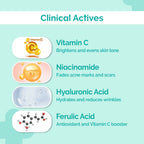 The Derma Co Radiance Combo - 10% Vitamin C Serum & 1% Hyaluronic Sunscreen Gel SPF 50 PA++++