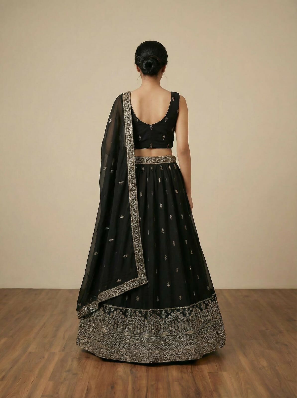 Lehenga Mart Designer Indian Wedding Lehenga Choli-Black - Distacart