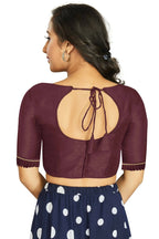 Aastha Fashion Women's Wine Art Silk Designer Party Wear Readymade Blouse
