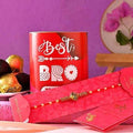 Ganesha Pearl Rakhi & Handmade Chocolate Truffle Combo