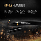 Gleva Liquid Eyeliner Pen Eye Makeup Waterproof Smudge proof - Black