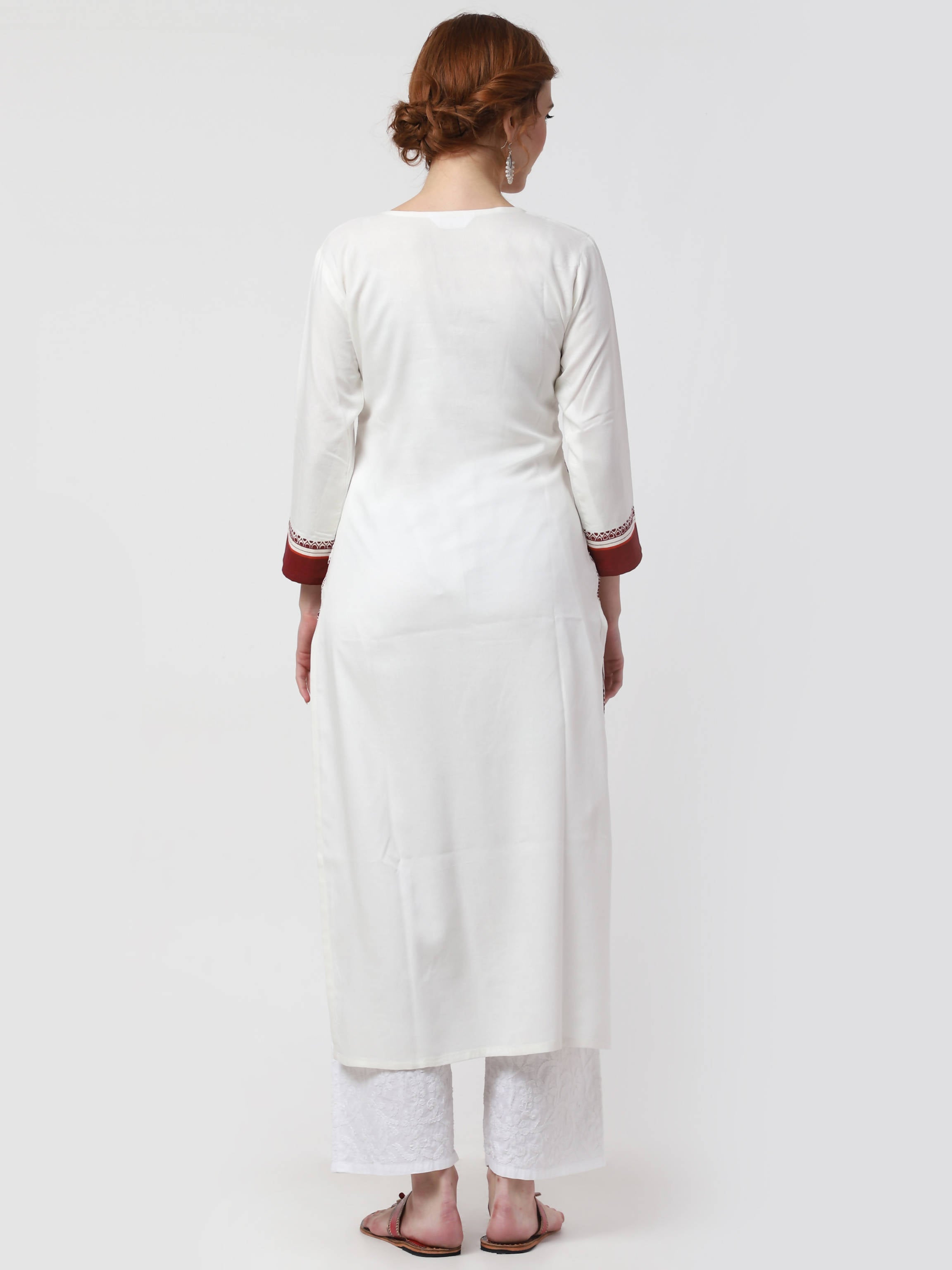 Cheera Kurta With Chikankari Palazzo & Embroidered Dupatta Set (CH092KPD)