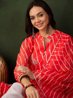 Sangria Embroidered Kurta & Palazzo With Dupatta