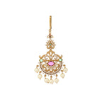 Nuyug 18K Gold Plated Ethereal Gulabi Stone Maang Tikka - Distacart