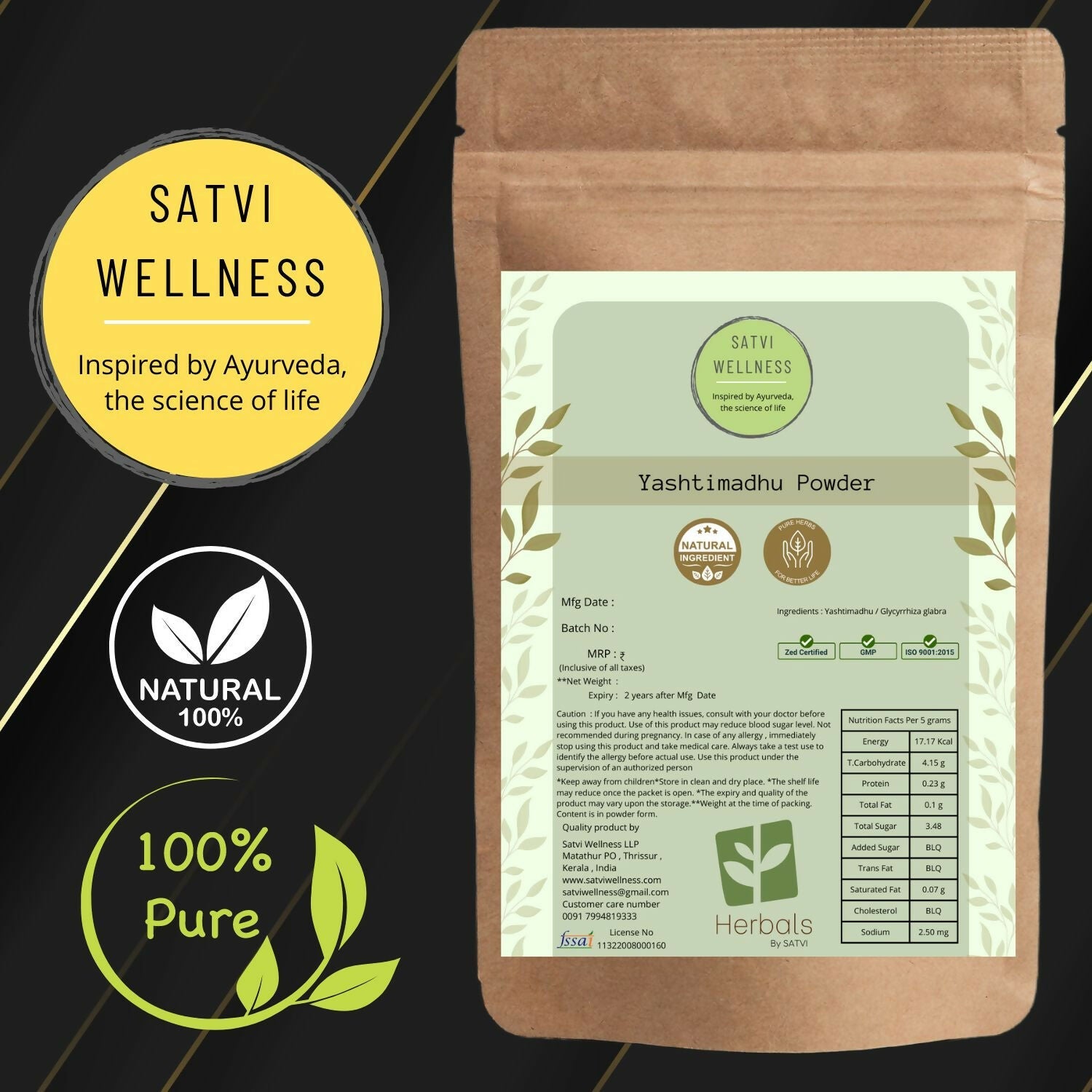 Satvi Wellness Yashtimadhu Powder - Distacart