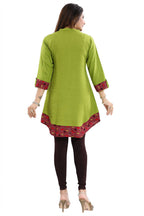 Snehal Creations Gorgeous Designer Green Rayon Embroidery Tunic