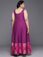 Ahalyaa Women's Traditional wear Ethnic Dress - Purple - Distacart