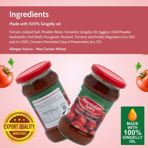 Mambalam Iyers Tomato Thokku Pickle