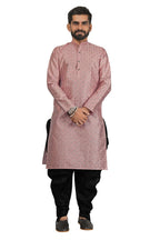 DEIANA'S Fancy Black Dhoti Embroidery kurta Set For Men's (Peach)