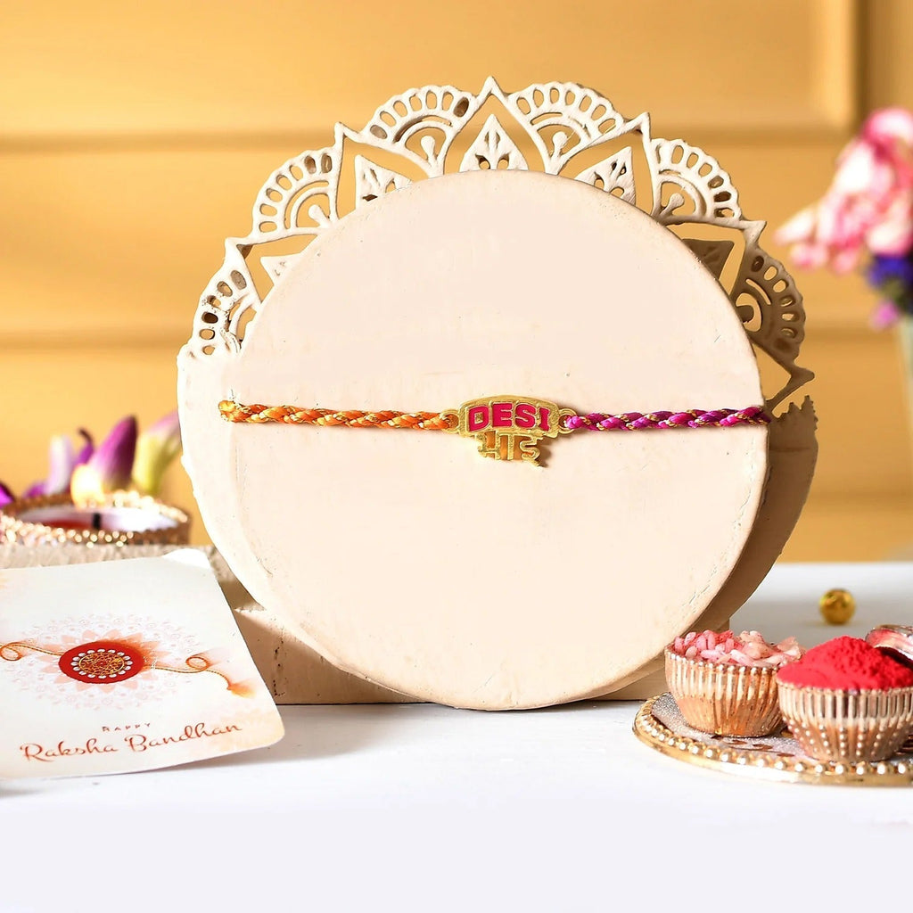 trueBrowns X Voylla Desi Bhai Multi Color Thread Rakhi For Brother - Distacart