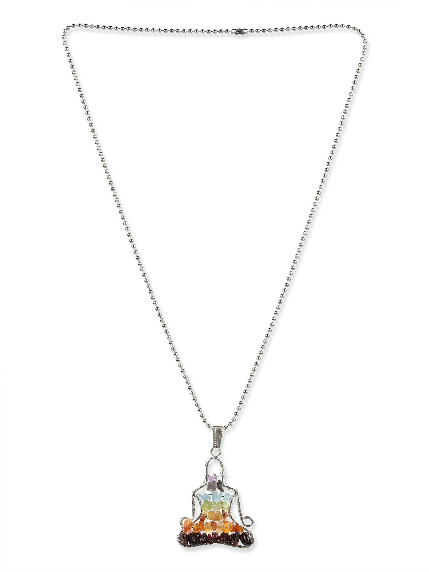 Women's Silver-Toned Blue Silver-Plated Handcrafted Chain - Ruby Raang - Distacart