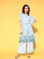 Yufta White Printed Co-ord Set