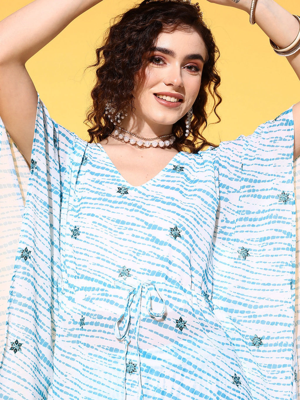 Yufta White Printed Co-ord Set