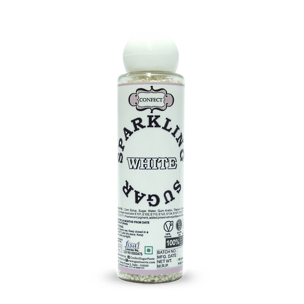 confect white sparkling sugar100 gms