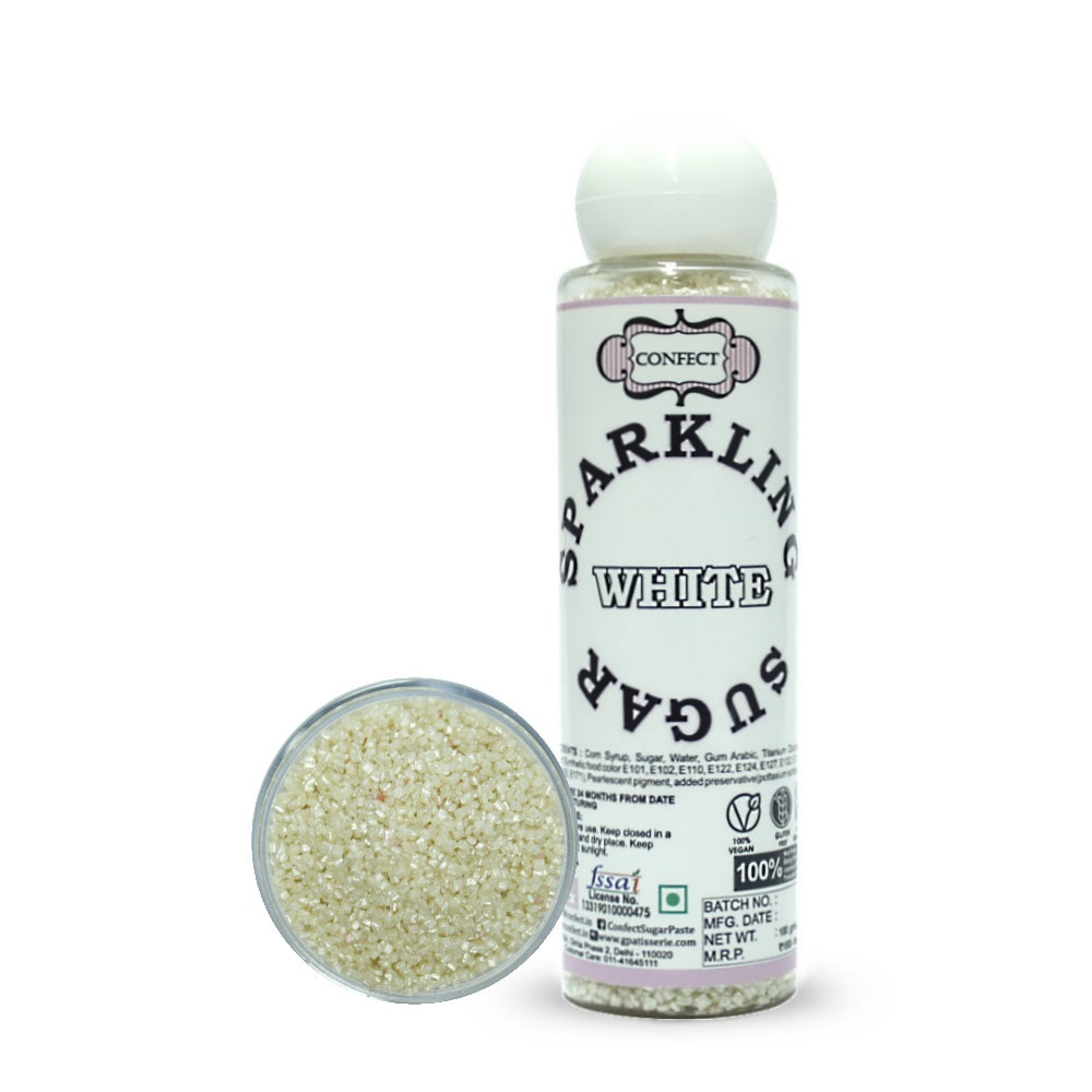 confect white sparkling sugar100 gms
