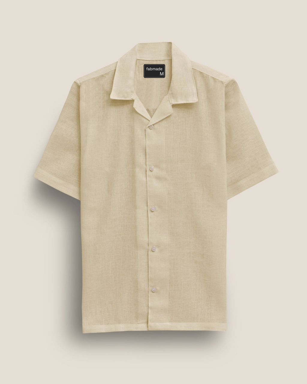 Fabmade Men’S Beige Cotton Shirt