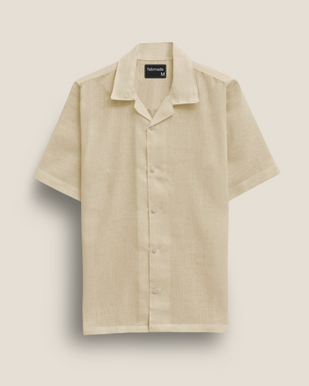 Fabmade Men’S Beige Cotton Shirt