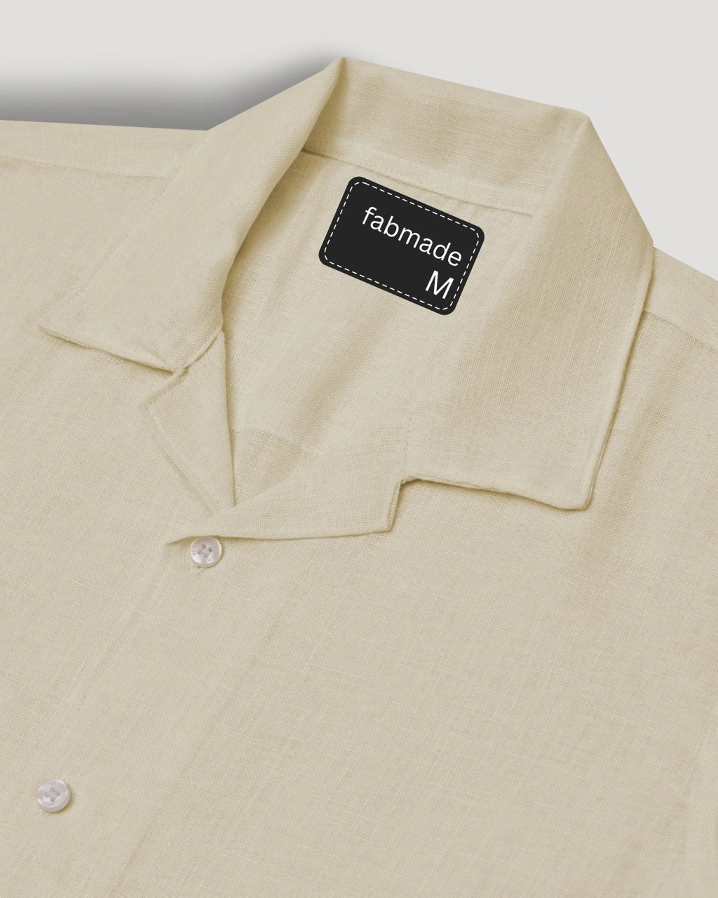 Fabmade Men’S Beige Cotton Shirt
