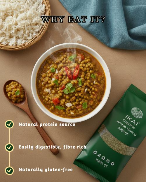IKAI Organic Whole Moong (Green Gram) - Distacart