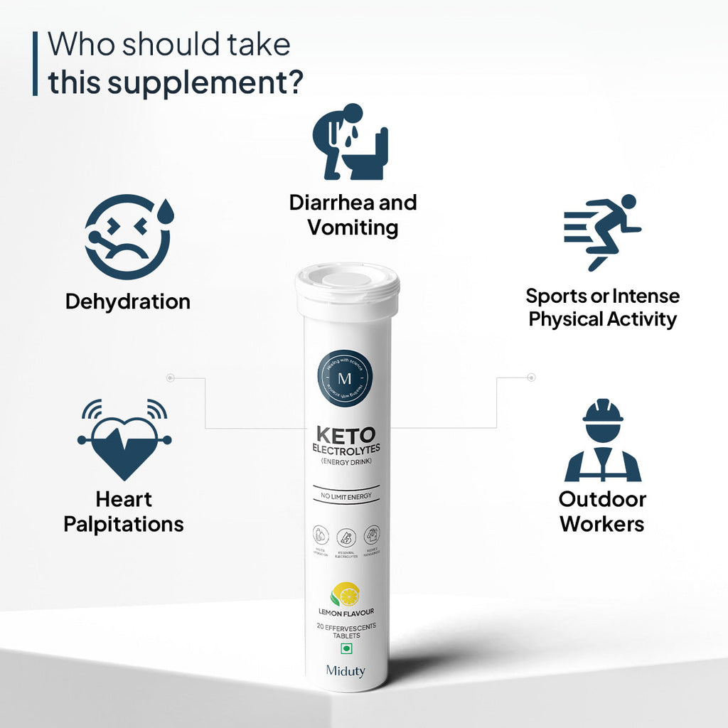 Miduty by Palak Notes Keto Electrolytes Tablets -Adults - Distacart
