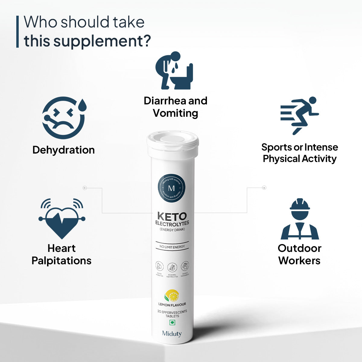 Miduty by Palak Notes Keto Electrolytes Tablets -Adults - Distacart