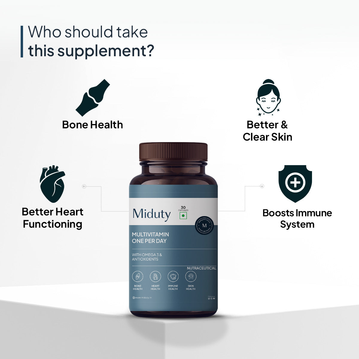 Miduty by Palak Notes Multivitamin One Per Day Capsules - Distacart
