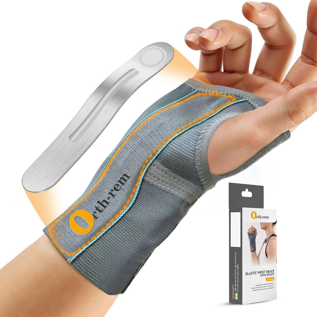 Orth-rem Elastic Wrist Support Brace For Right Hand with Removable Aluminum Splint - Distacart