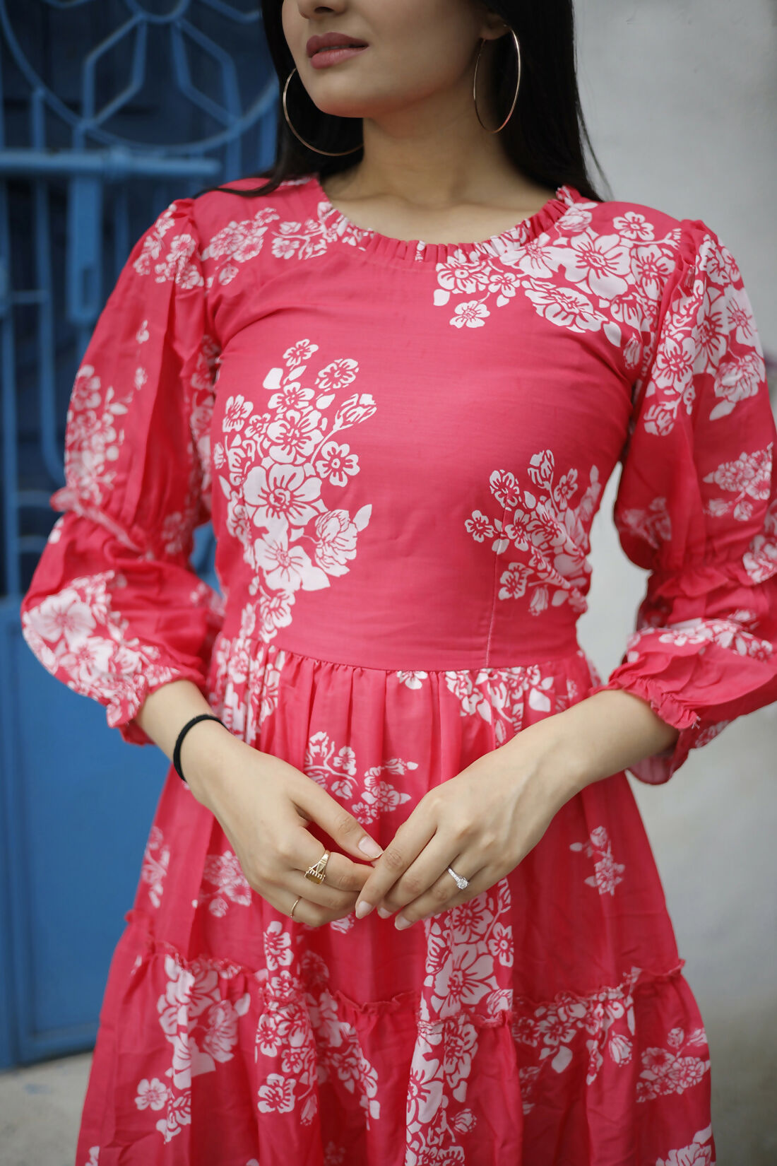 Aayaa Designer Printed One Piece Dress - Multi Color