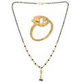 AanyaCentric Gold-plated Mangalsutra & Ring Set - Distacart