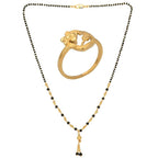 AanyaCentric Gold-plated Mangalsutra & Ring Set - Distacart