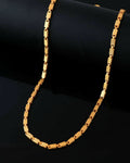 VOJ Gold-Polished Biscuit Shaped Chain For Men