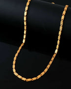 VOJ Gold-Polished Biscuit Shaped Chain For Men