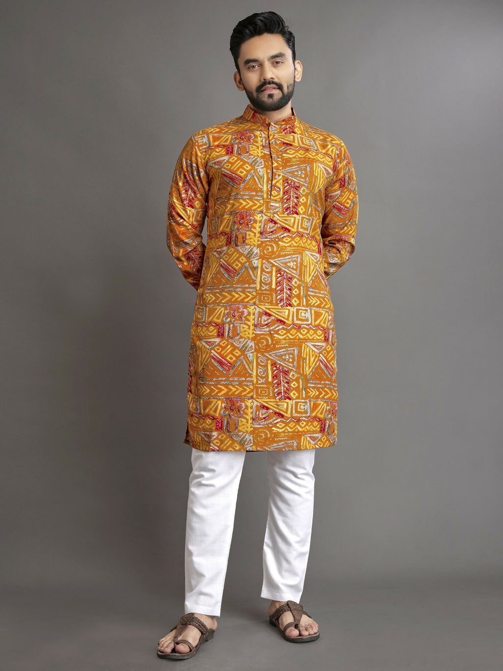 Anaita Multicolor Printed Cotton Straight Kurta