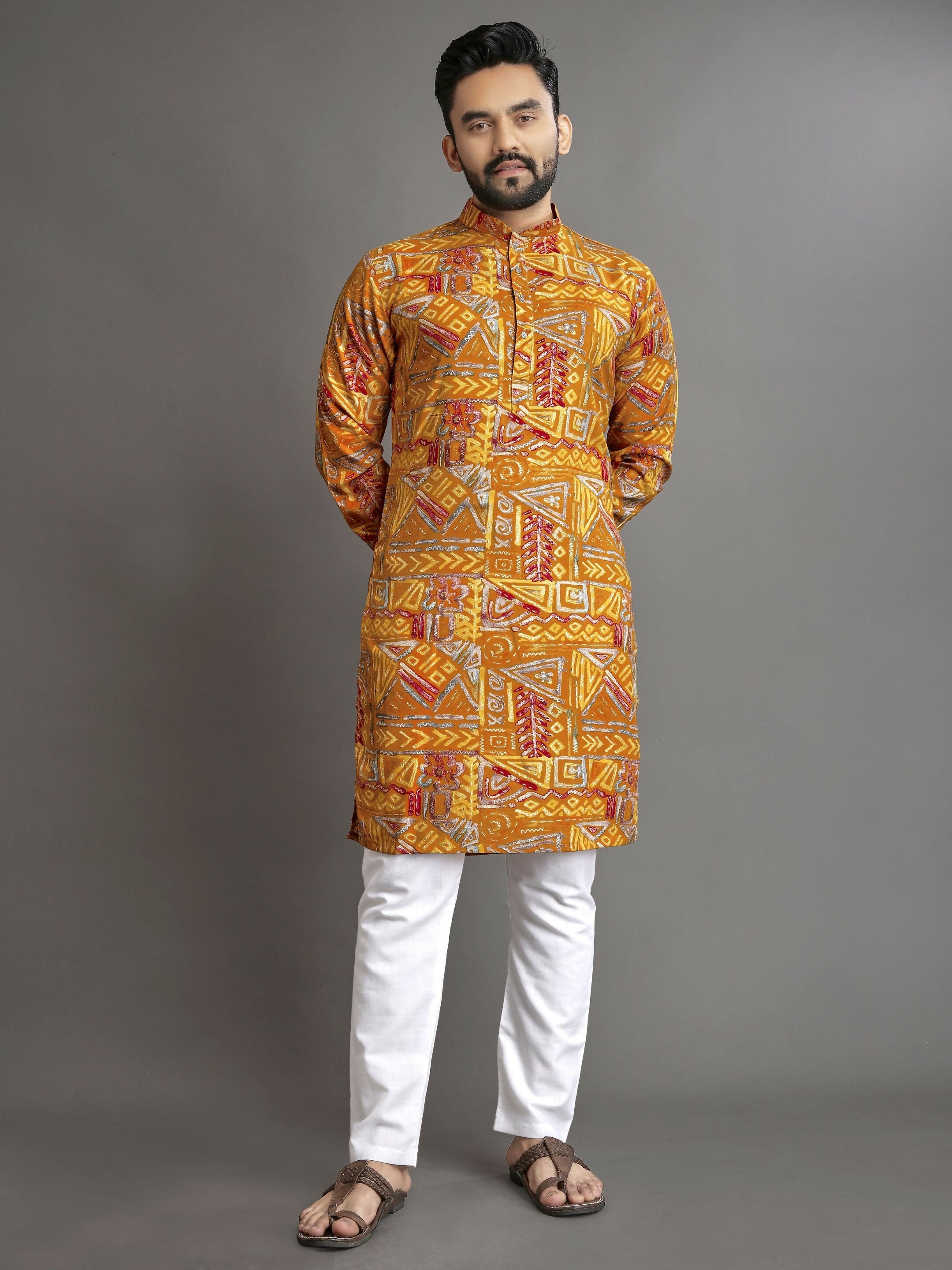 Anaita Multicolor Printed Cotton Straight Kurta