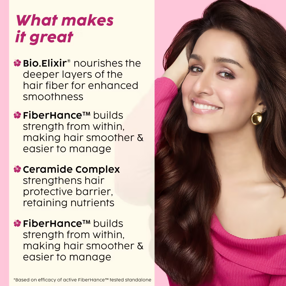 PLIX The Plant Fix Hibiscus Frizz Control Hair Serum + Bond Repair Advanced Shampoo