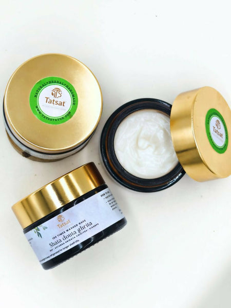 Tatsat Shata Dhauta Ghrita Infused With (Harshingar Flower Absolute)- 100 Times Washed Desi Cow A2 Ghee Moisturizing Cream