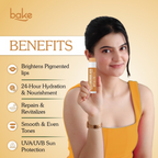 Bake 10% L-Ascorbic Acid Tinted Butter Brightening Lip Balm SPF 55 PA++++ - Distacart
