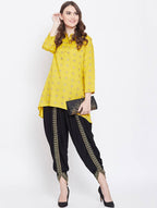 Indian Clothing Cheera Women’s Black Dhoti With Golden Lace