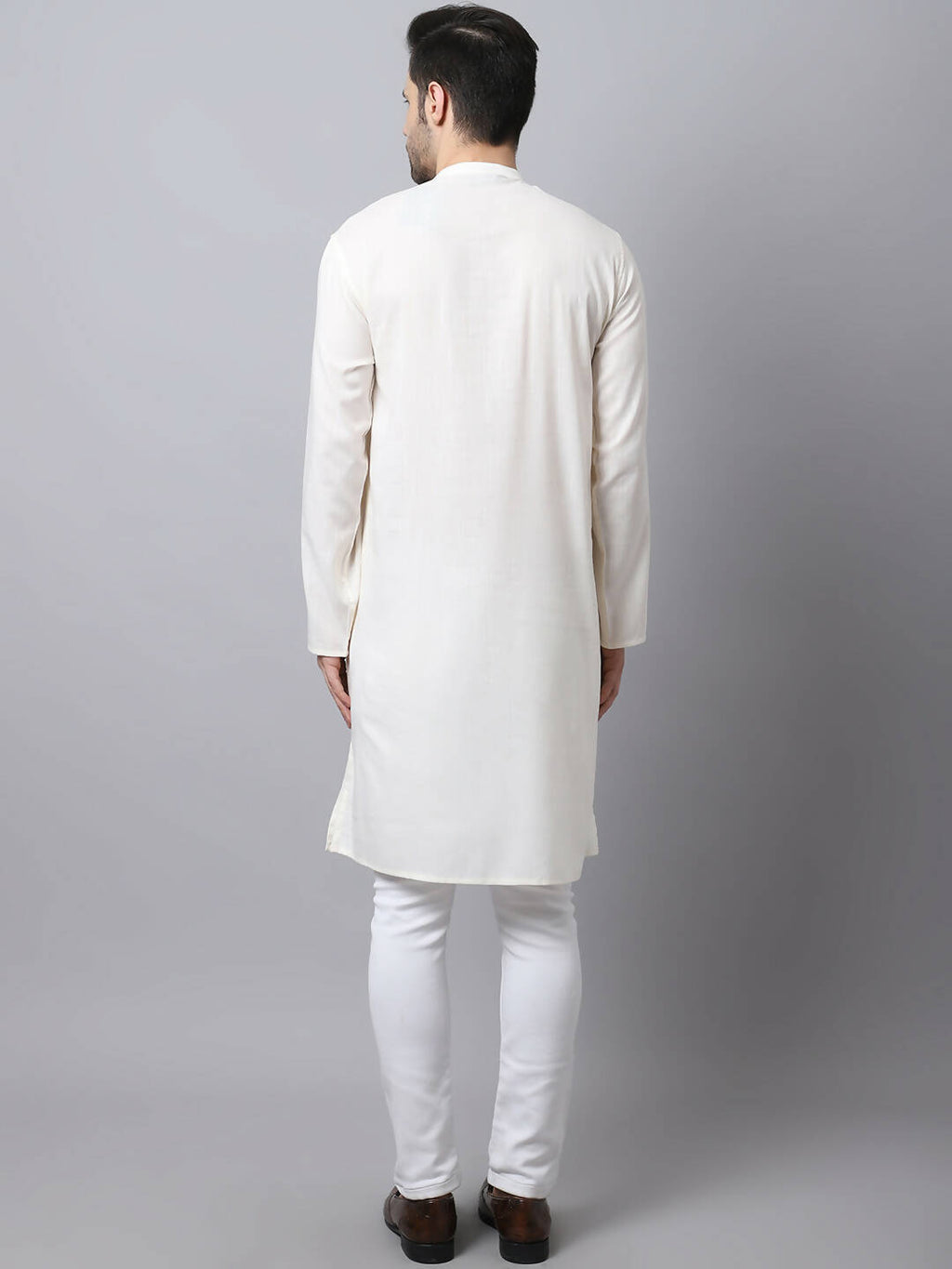 Even Apparels White Pure Cotton Men's Kurta With Side Placket - Distacart