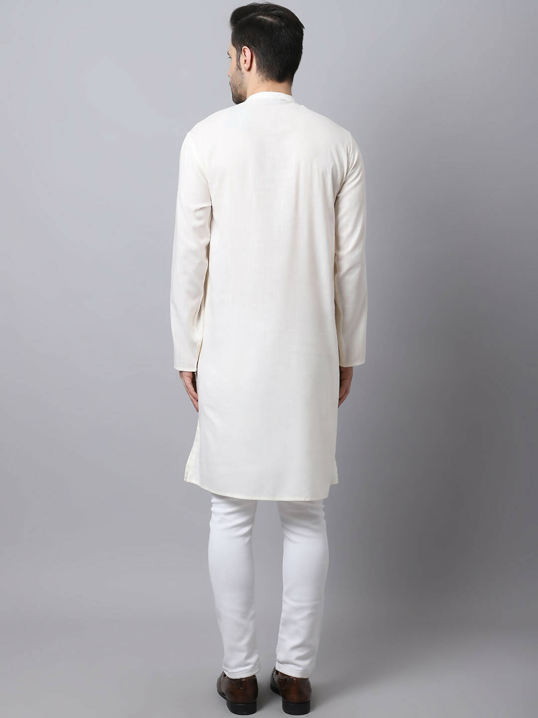 Even Apparels White Pure Cotton Men's Kurta With Side Placket - Distacart