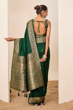 Green Dolla Silk Wevon Galla Designer Saree - Zeel