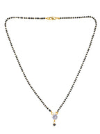 NVR Women's's Set of 2 Black Gold-Plated Beaded Mangalsutra With Ad Stone - Distacart