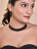 VOJ Women Black Color stainless steel Jewellery Set - Distacart
