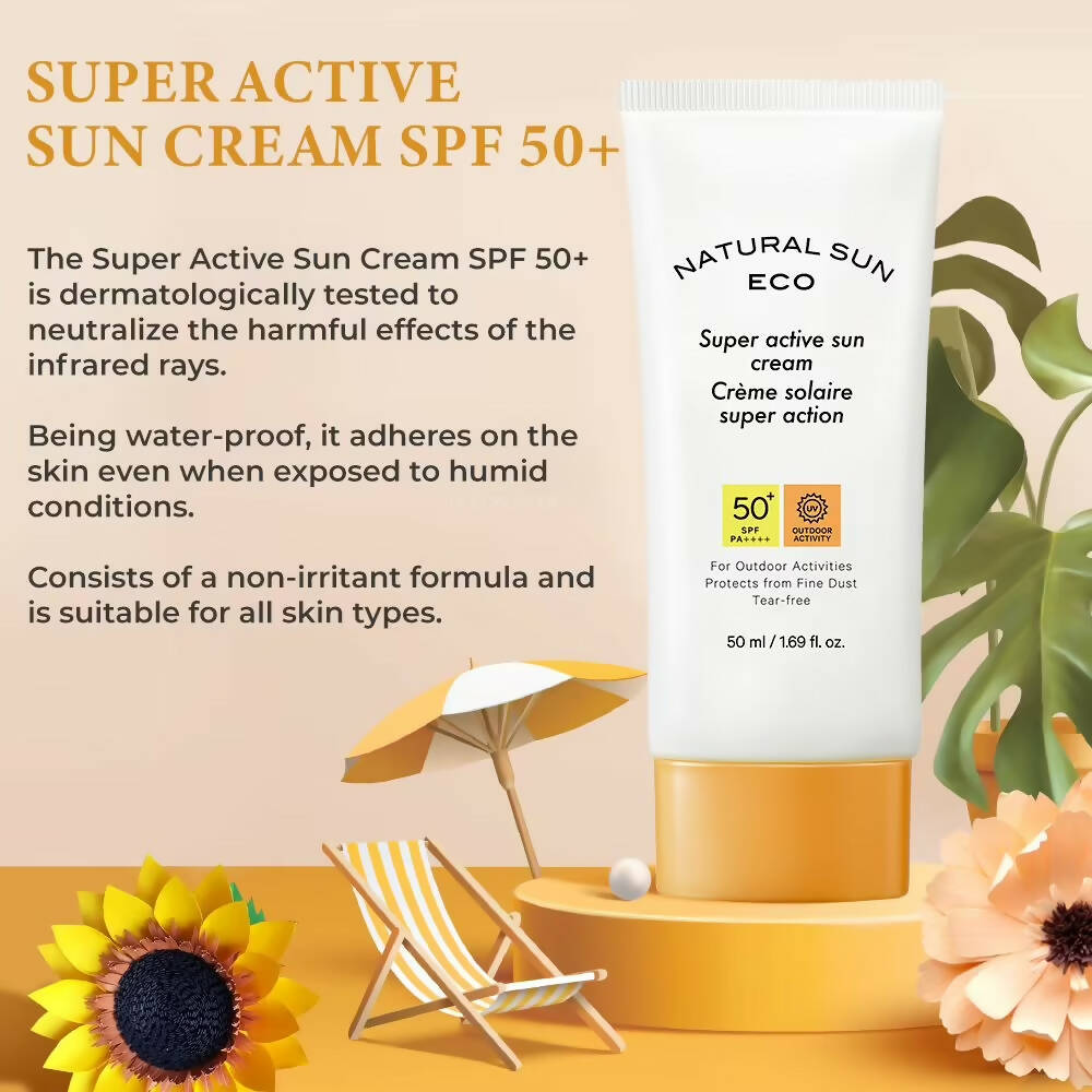 The Face Shop Natural Sun Eco Super Active Sun Cream - Korean Skincare