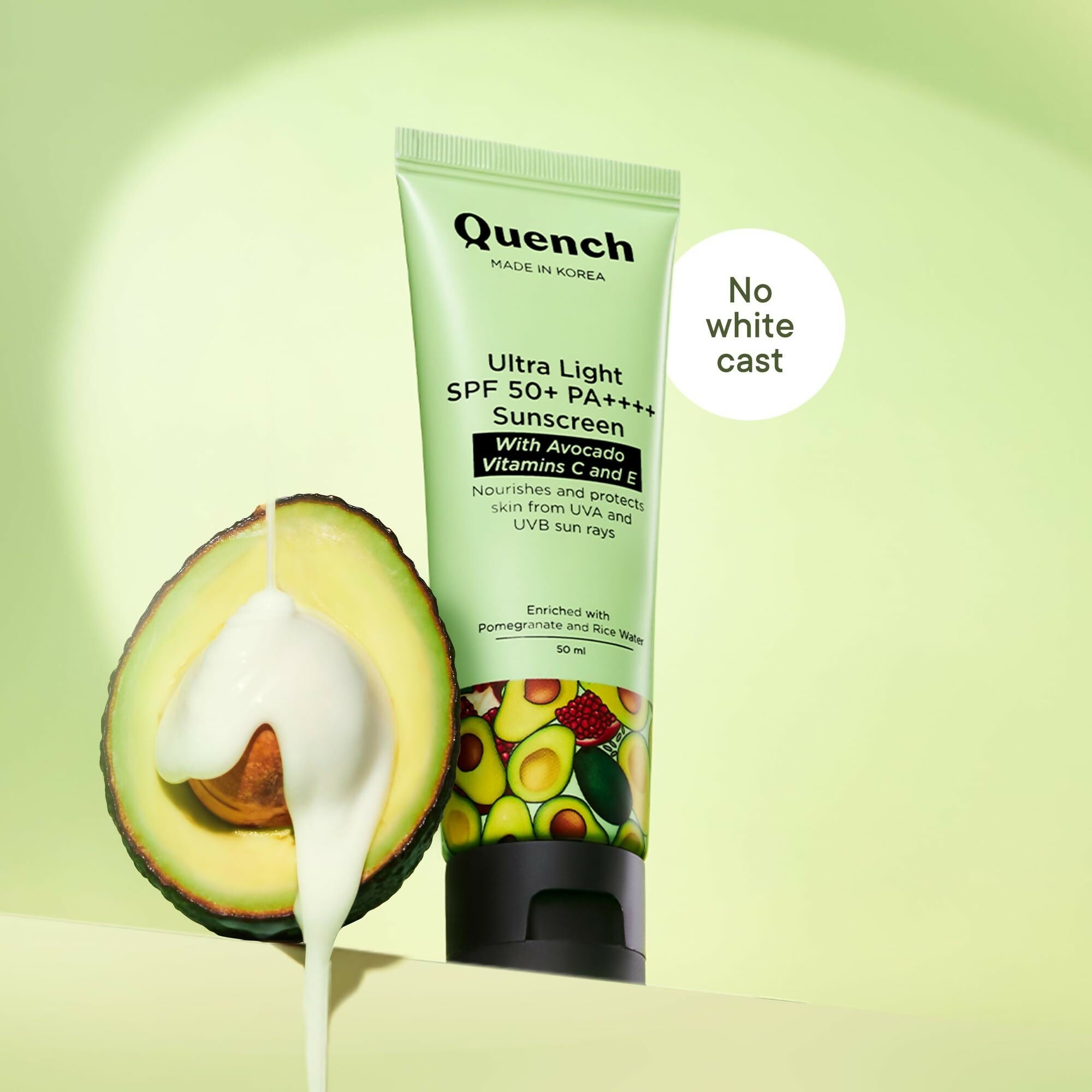 Quench Vitamin E Ultra Light SPF 50+ PA++++ Sunscreen for Glowing Skin - Korean Skincare - Distacart